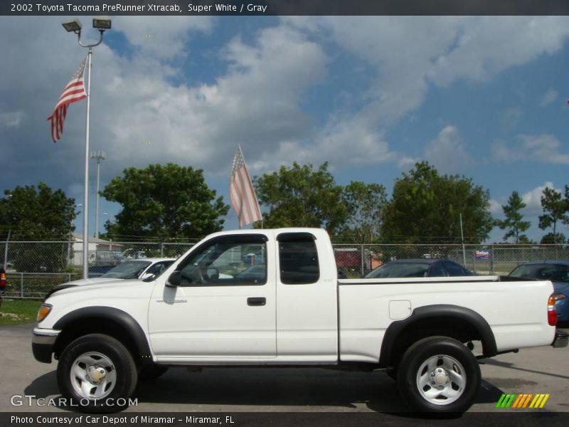 Super White / Gray 2002 Toyota Tacoma PreRunner Xtracab