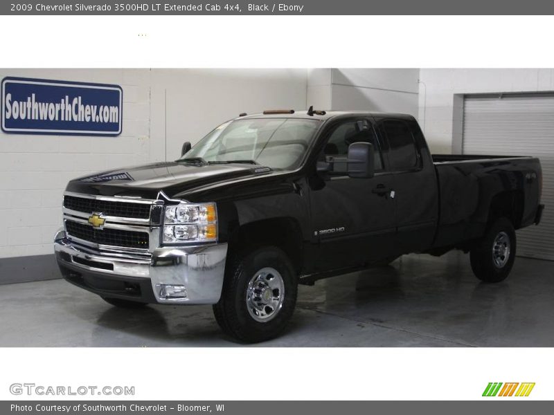 Black / Ebony 2009 Chevrolet Silverado 3500HD LT Extended Cab 4x4