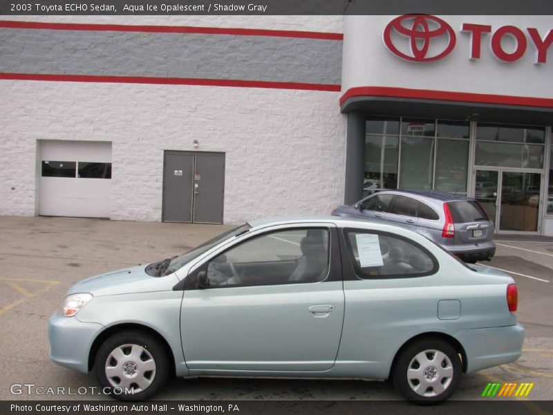 Aqua Ice Opalescent / Shadow Gray 2003 Toyota ECHO Sedan
