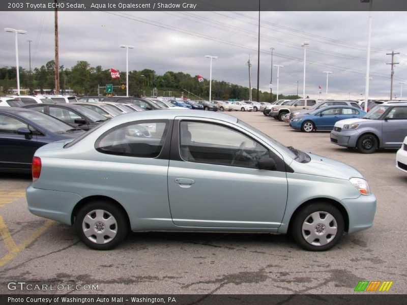 Aqua Ice Opalescent / Shadow Gray 2003 Toyota ECHO Sedan