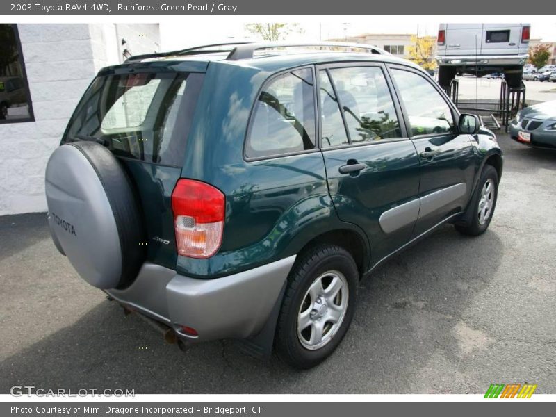Rainforest Green Pearl / Gray 2003 Toyota RAV4 4WD
