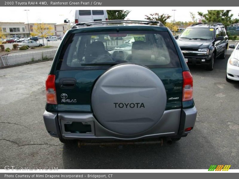 Rainforest Green Pearl / Gray 2003 Toyota RAV4 4WD