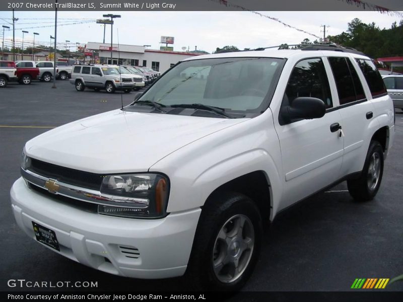 Summit White / Light Gray 2007 Chevrolet TrailBlazer LS