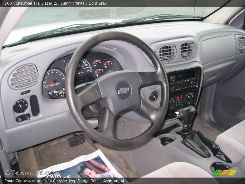 Summit White / Light Gray 2007 Chevrolet TrailBlazer LS