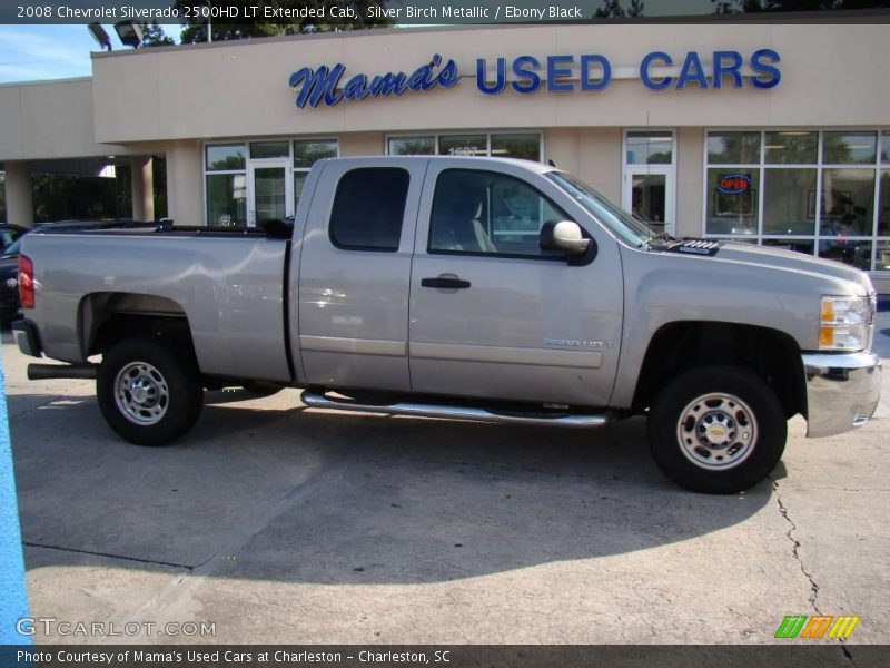 Silver Birch Metallic / Ebony Black 2008 Chevrolet Silverado 2500HD LT Extended Cab