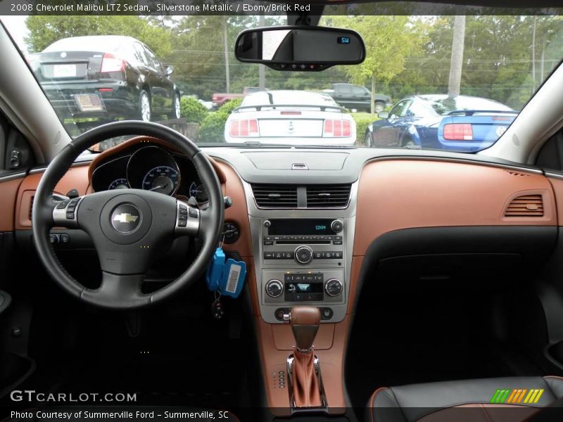 Silverstone Metallic / Ebony/Brick Red 2008 Chevrolet Malibu LTZ Sedan