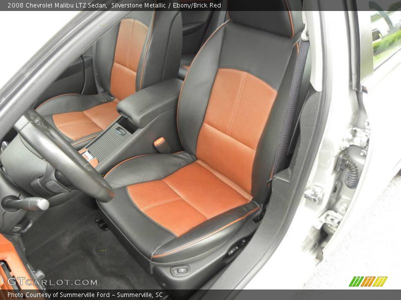 Silverstone Metallic / Ebony/Brick Red 2008 Chevrolet Malibu LTZ Sedan