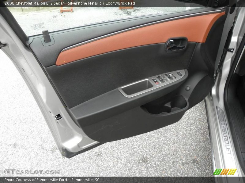 Silverstone Metallic / Ebony/Brick Red 2008 Chevrolet Malibu LTZ Sedan