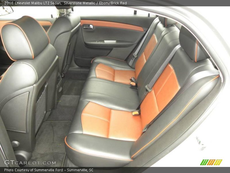 Silverstone Metallic / Ebony/Brick Red 2008 Chevrolet Malibu LTZ Sedan