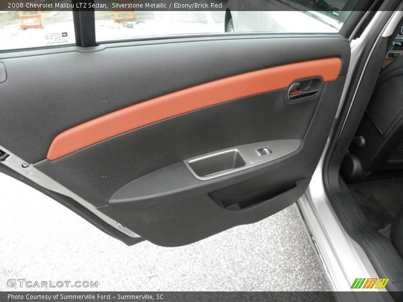 Silverstone Metallic / Ebony/Brick Red 2008 Chevrolet Malibu LTZ Sedan