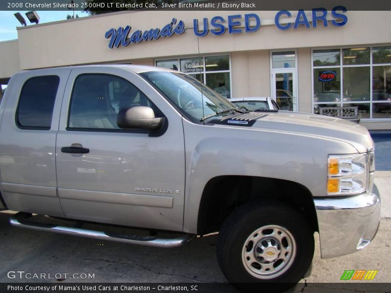 Silver Birch Metallic / Ebony Black 2008 Chevrolet Silverado 2500HD LT Extended Cab