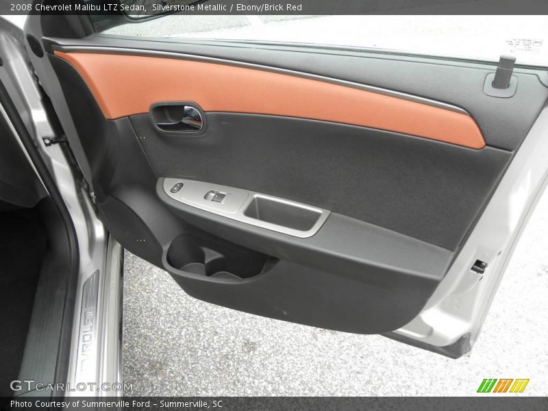 Silverstone Metallic / Ebony/Brick Red 2008 Chevrolet Malibu LTZ Sedan