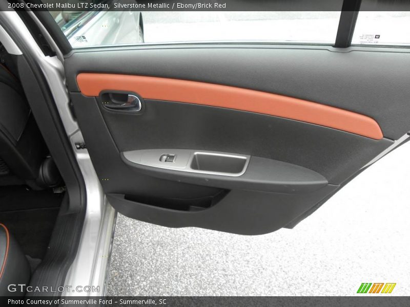 Silverstone Metallic / Ebony/Brick Red 2008 Chevrolet Malibu LTZ Sedan