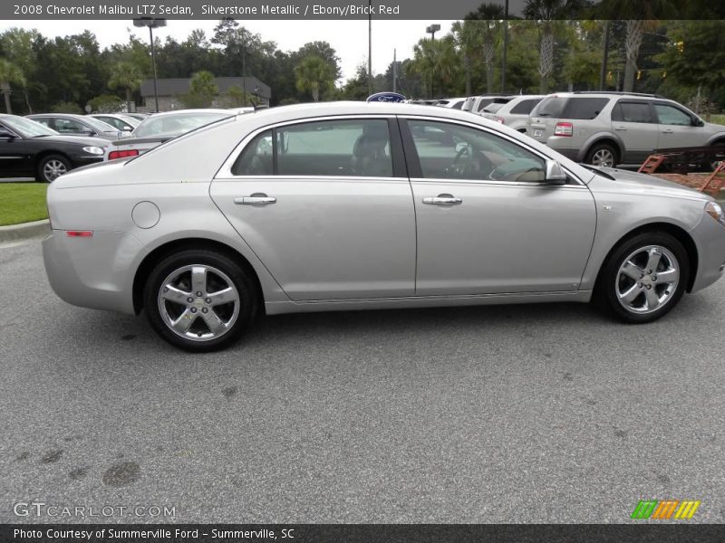 Silverstone Metallic / Ebony/Brick Red 2008 Chevrolet Malibu LTZ Sedan