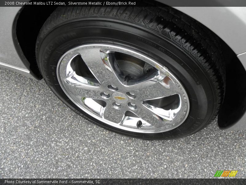 Silverstone Metallic / Ebony/Brick Red 2008 Chevrolet Malibu LTZ Sedan