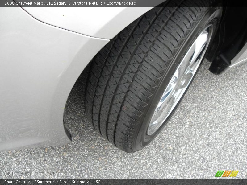 Silverstone Metallic / Ebony/Brick Red 2008 Chevrolet Malibu LTZ Sedan
