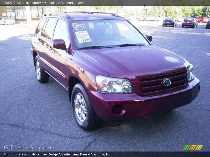 Salsa Red Pearl / Ivory 2005 Toyota Highlander V6