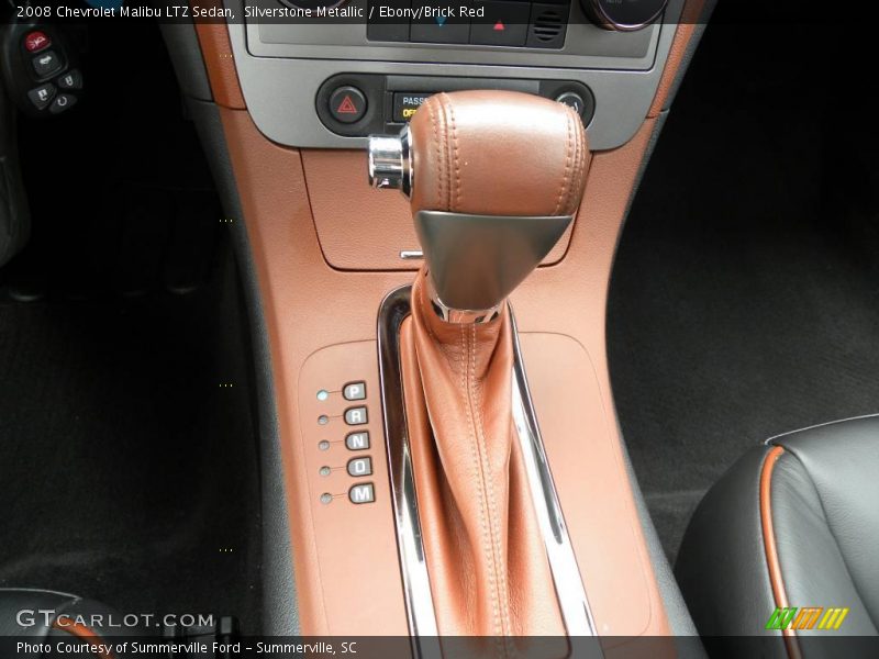 Silverstone Metallic / Ebony/Brick Red 2008 Chevrolet Malibu LTZ Sedan