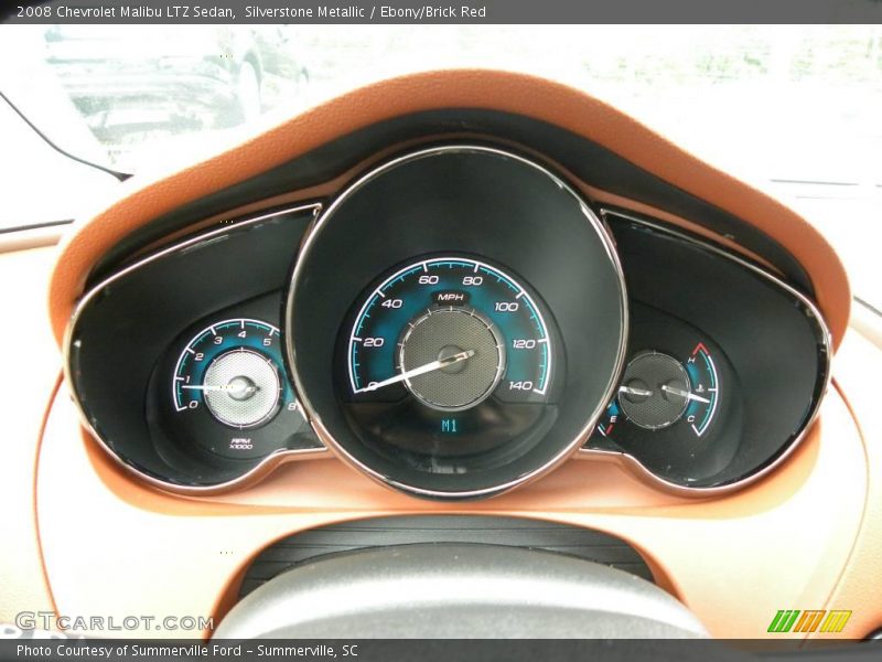 Silverstone Metallic / Ebony/Brick Red 2008 Chevrolet Malibu LTZ Sedan