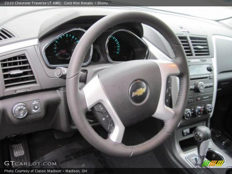 Gold Mist Metallic / Ebony 2010 Chevrolet Traverse LT AWD