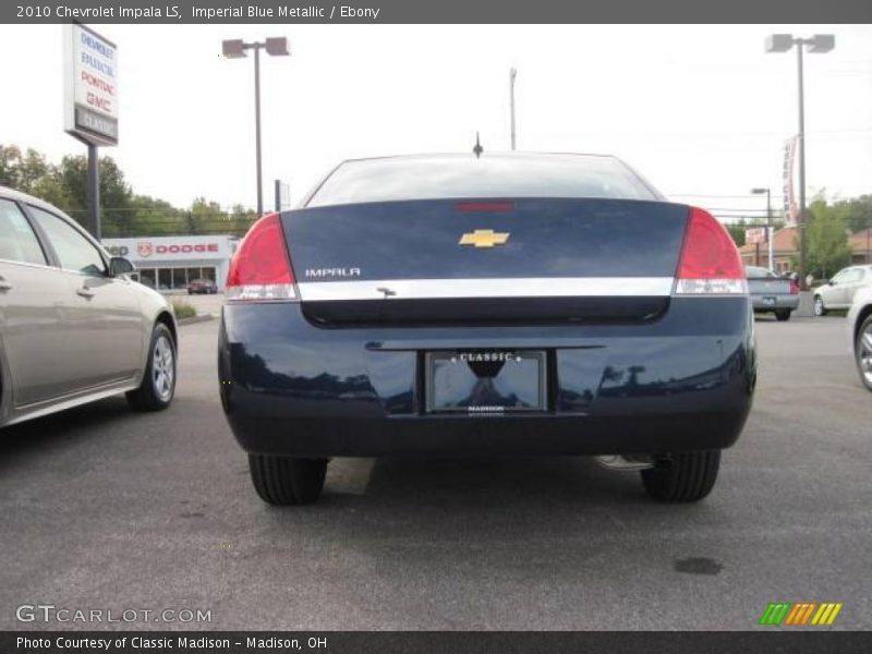 Imperial Blue Metallic / Ebony 2010 Chevrolet Impala LS