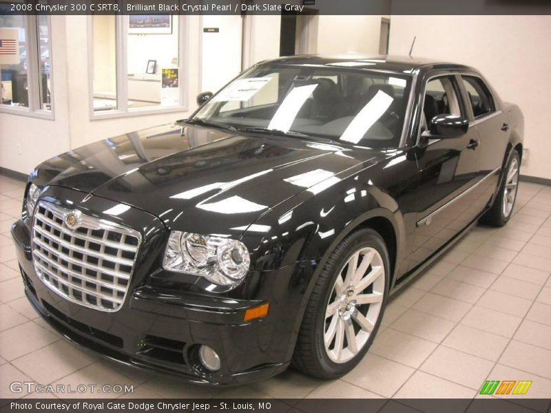 Brilliant Black Crystal Pearl / Dark Slate Gray 2008 Chrysler 300 C SRT8