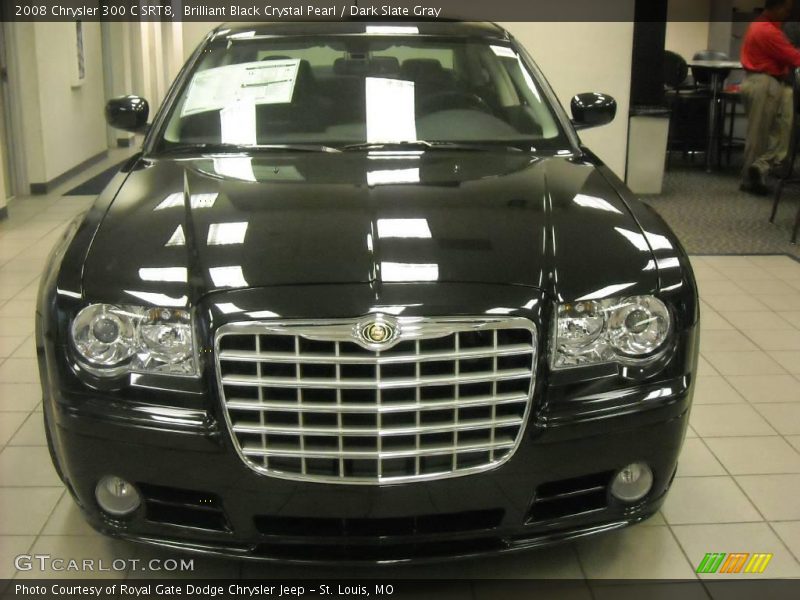 Brilliant Black Crystal Pearl / Dark Slate Gray 2008 Chrysler 300 C SRT8