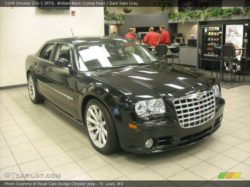 Brilliant Black Crystal Pearl / Dark Slate Gray 2008 Chrysler 300 C SRT8