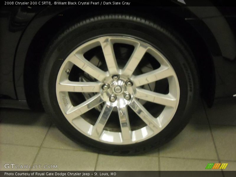 Brilliant Black Crystal Pearl / Dark Slate Gray 2008 Chrysler 300 C SRT8