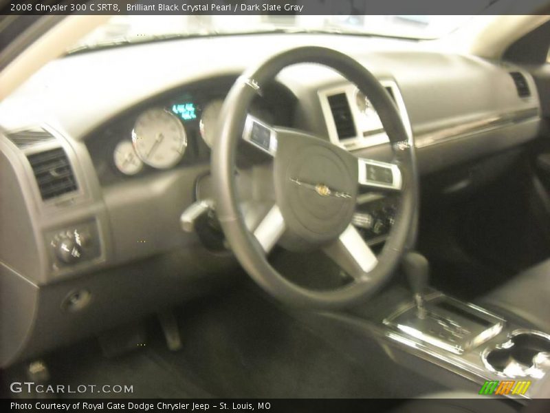 Brilliant Black Crystal Pearl / Dark Slate Gray 2008 Chrysler 300 C SRT8