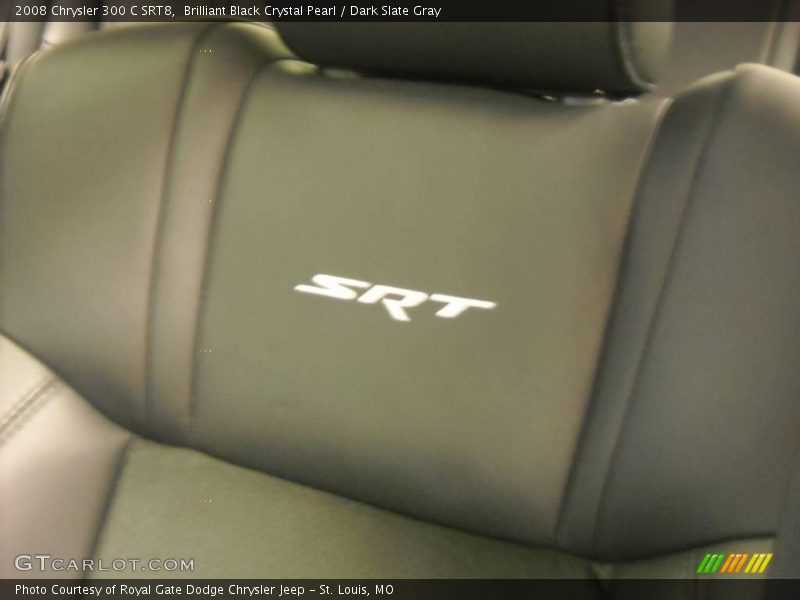 Brilliant Black Crystal Pearl / Dark Slate Gray 2008 Chrysler 300 C SRT8