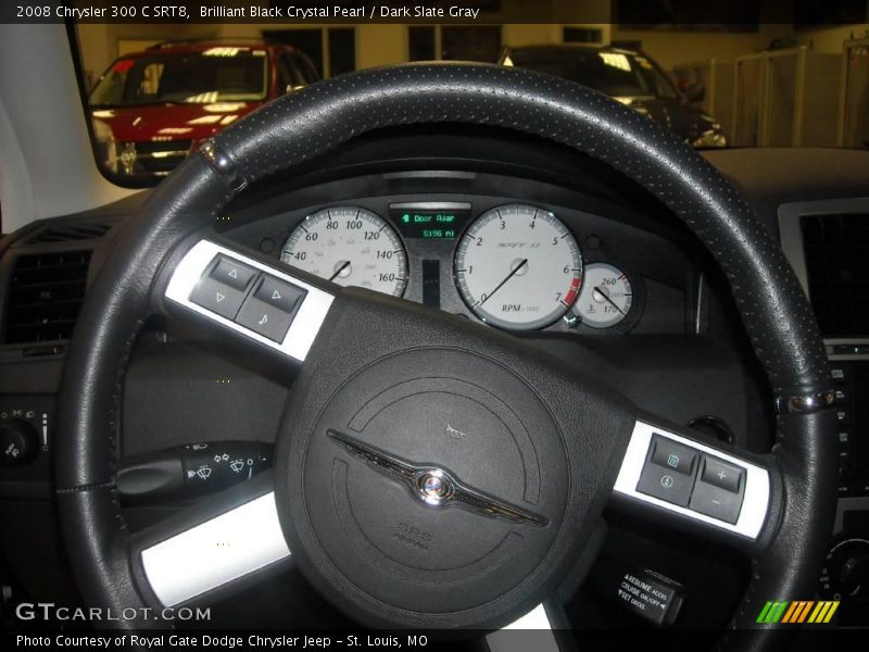 Brilliant Black Crystal Pearl / Dark Slate Gray 2008 Chrysler 300 C SRT8