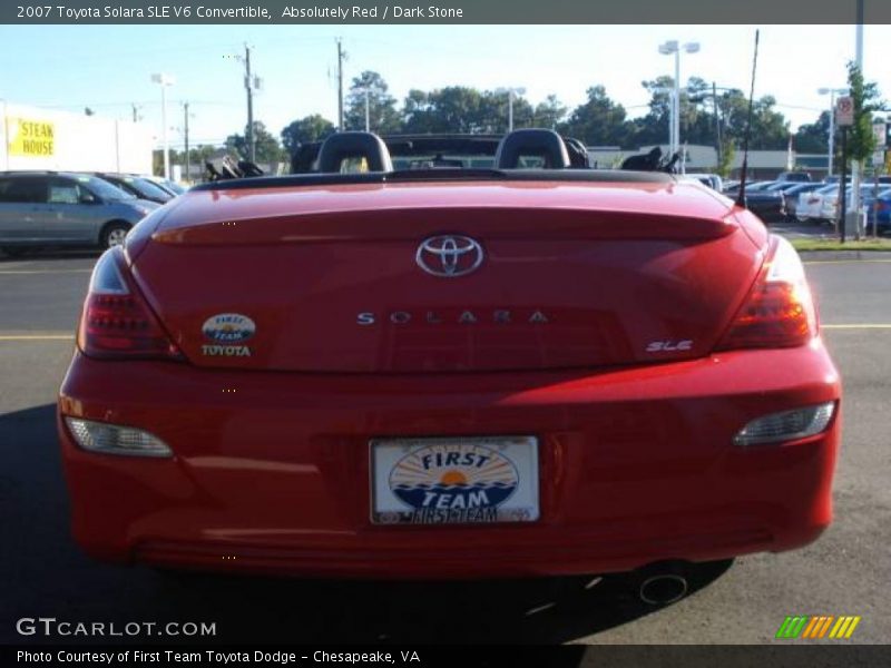 Absolutely Red / Dark Stone 2007 Toyota Solara SLE V6 Convertible