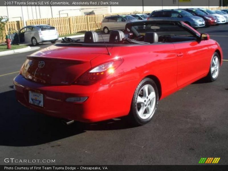 Absolutely Red / Dark Stone 2007 Toyota Solara SLE V6 Convertible