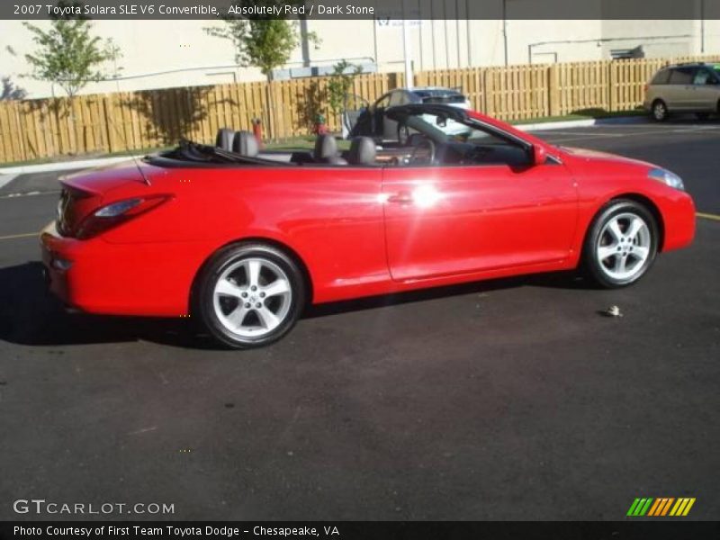 Absolutely Red / Dark Stone 2007 Toyota Solara SLE V6 Convertible