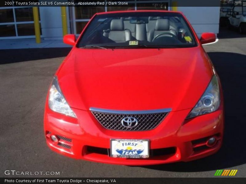 Absolutely Red / Dark Stone 2007 Toyota Solara SLE V6 Convertible