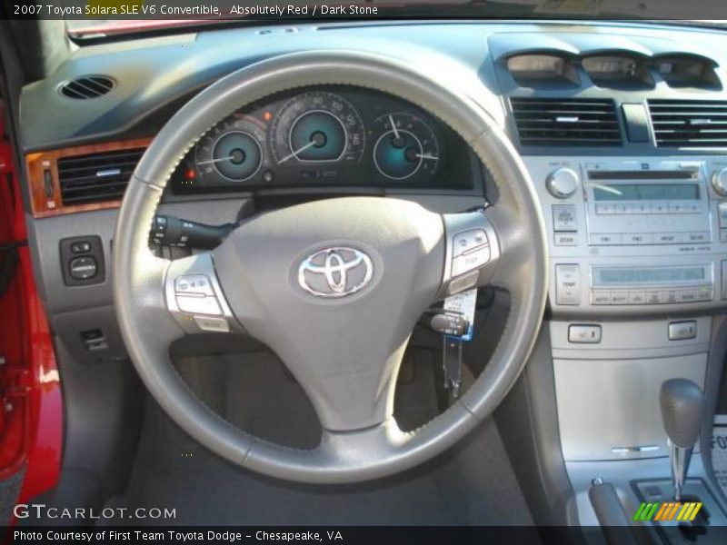Absolutely Red / Dark Stone 2007 Toyota Solara SLE V6 Convertible