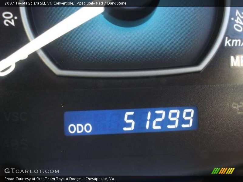 Absolutely Red / Dark Stone 2007 Toyota Solara SLE V6 Convertible