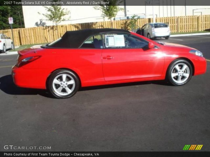 Absolutely Red / Dark Stone 2007 Toyota Solara SLE V6 Convertible