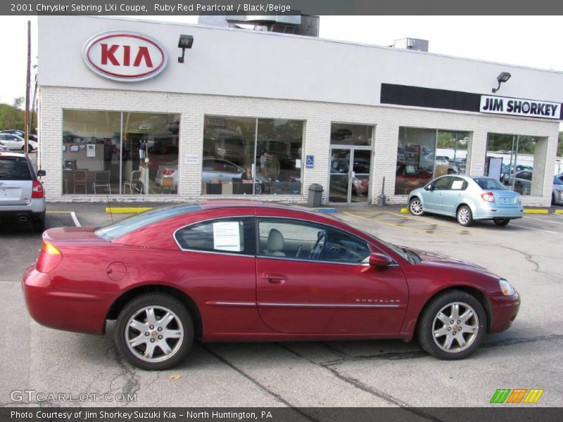 Ruby Red Pearlcoat / Black/Beige 2001 Chrysler Sebring LXi Coupe