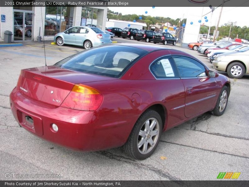 Ruby Red Pearlcoat / Black/Beige 2001 Chrysler Sebring LXi Coupe