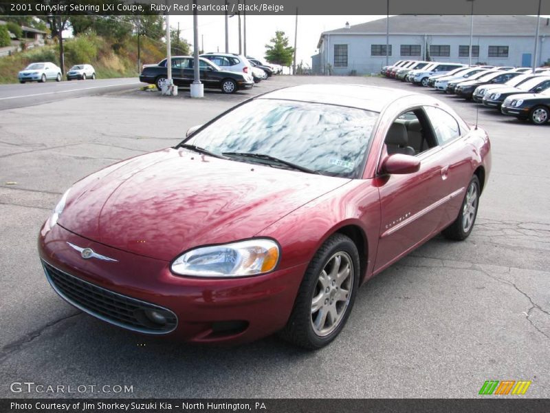Ruby Red Pearlcoat / Black/Beige 2001 Chrysler Sebring LXi Coupe