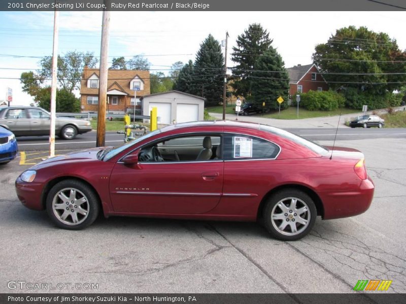 Ruby Red Pearlcoat / Black/Beige 2001 Chrysler Sebring LXi Coupe