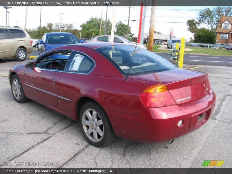 Ruby Red Pearlcoat / Black/Beige 2001 Chrysler Sebring LXi Coupe
