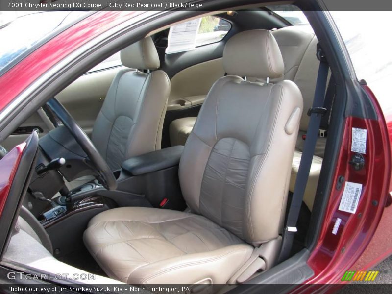 Ruby Red Pearlcoat / Black/Beige 2001 Chrysler Sebring LXi Coupe