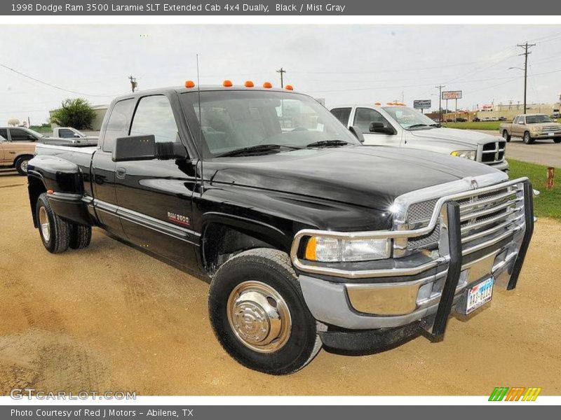 Black / Mist Gray 1998 Dodge Ram 3500 Laramie SLT Extended Cab 4x4 Dually