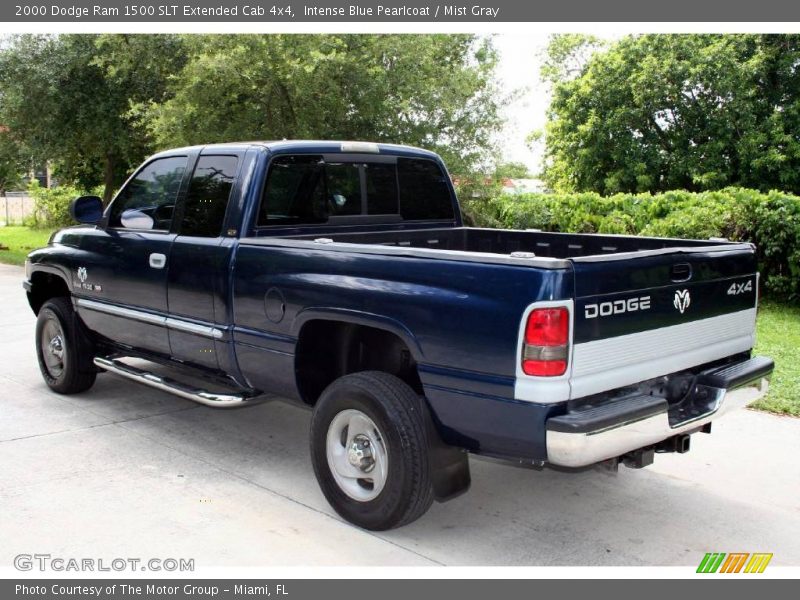Intense Blue Pearlcoat / Mist Gray 2000 Dodge Ram 1500 SLT Extended Cab 4x4
