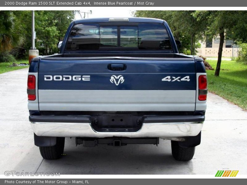 Intense Blue Pearlcoat / Mist Gray 2000 Dodge Ram 1500 SLT Extended Cab 4x4