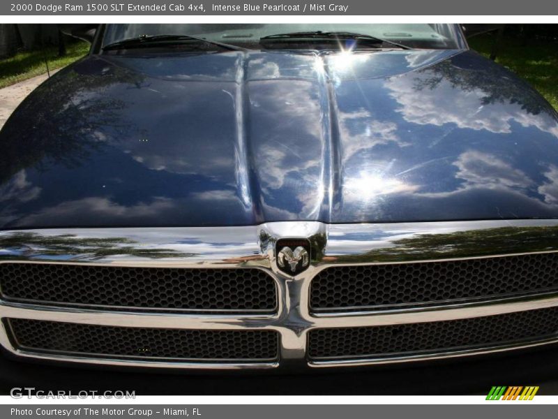 Intense Blue Pearlcoat / Mist Gray 2000 Dodge Ram 1500 SLT Extended Cab 4x4