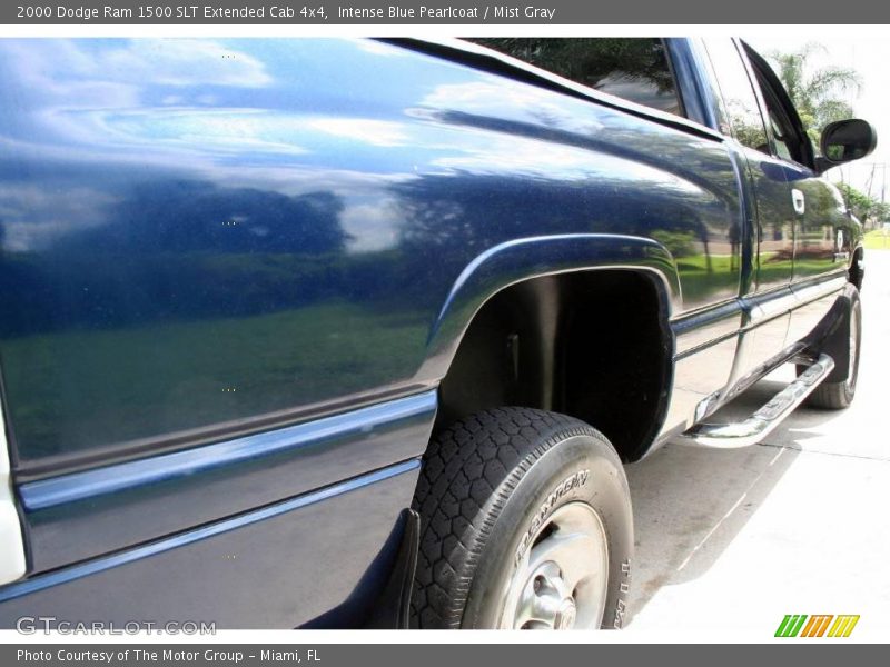 Intense Blue Pearlcoat / Mist Gray 2000 Dodge Ram 1500 SLT Extended Cab 4x4